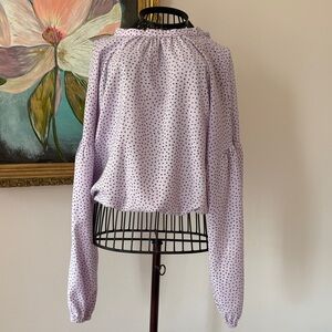 Ann Taylor Lavender Polka Dot Blouse